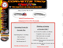 Tablet Screenshot of corvette-troy.com